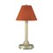 San Juan 30" Table Lamp 30125 with 2" bisque body and chili linen Sunbrella shade fabric